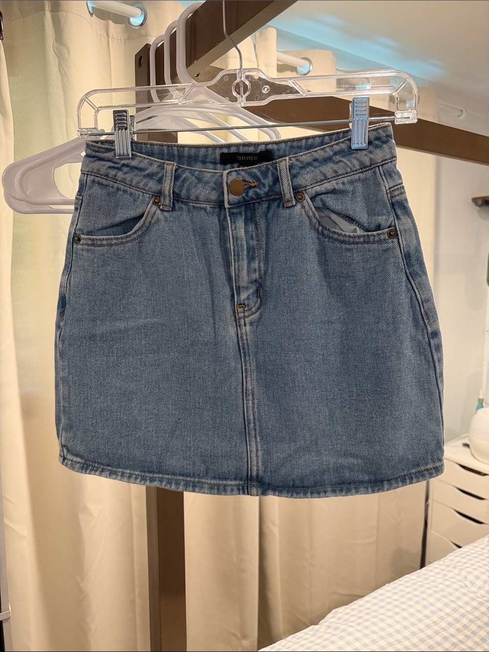 Forever 21 Light Blue Denim Mini Skirt
